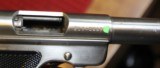 Ruger MKII Target .22LR caliber pistol. Stainless target model with adjustable rear sight Bull Barrel - 18 of 25