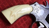 Smith & Wesson Pre Model 105" 38 S&W 5 Screw Engraved Faux Ivory Grips - 5 of 25