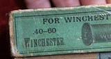 Vintage Winchester 40-60 40 Caliber 60 Grs 210 Grs Bullet box of 20 Cartridges - 20 of 22