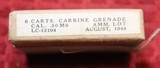 M1 Carbine Grenade Cartridges in Sealed Box Dated August, 1944 (See Label) - 10 of 10