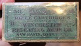 Antique Ammo 38 Long Rimfire Winchester Brand cartridges Unopened Box of 50 - 1 of 16