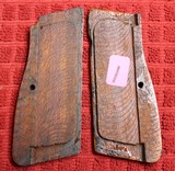Original Browning Hi Power HP 35 Factory Grips Walnut 9mm - 2 of 25