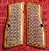 Original Browning Hi Power HP 35 Factory Grips Walnut 9mm Red Inside - 1 of 25