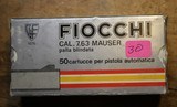 Fiocchi Ammunition 30 Mauser (7.63mm) 88 Grain Full Metal Jacket Box of 50 - 1 of 5