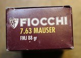 Fiocchi Ammunition 30 Mauser (7.63mm) 88 Grain Full Metal Jacket Box of 50 - 2 of 5
