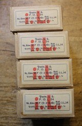 Wartime WWII 7.92×57mm Mauser s.S. Patrone 4 Boxes of 15 Rds each or 60 Rds 1934 Vintage - 1 of 7