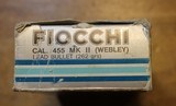 Fiocchi Ammunition 455 Webley (.455 Eley) Mark 2 (MKII) 262 Grain Lead Round Nose Box of 50 - 3 of 5