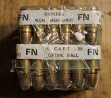 FN OXYLESS NON MERCURIC 30 CART .38 ORDIN marked packages.5 of 30 round or 150 rounds for 38 S&W - 1 of 11