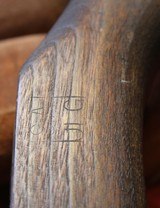 M1 Garand Rifle Stock w SA JLG Cartouche.
Maybe Fake as SN on stock does Not match JLG SN's - 22 of 25