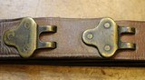 Original U.S. WWII M1907 Pattern Boyt 1942 Leather Sling with Blackened Brass Hardware For M1 Garand - 4 of 25