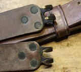 Original U.S. WWII M1907 Pattern Boyt 1942 Leather Sling with Blackened Brass Hardware For M1 Garand - 6 of 25