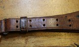 Original U.S. WWII M1907 Pattern Boyt 1943 Leather Sling with Blackened Brass Hardware For M1 Garand - 14 of 25
