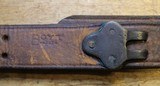 Original U.S. WWII M1907 Pattern Boyt 1944 Leather Sling with Blackened Brass Hardware For M1 Garand - 1 of 25