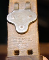 Original U.S. WWII M1907 Pattern Milsco 1943 Leather Sling with Steel Hardware for M1 Garand - 1 of 25