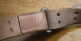 Original U.S. WWII M1907 Pattern Milsco 1943 Leather Sling with Steel Hardware for M1 Garand - 9 of 25