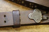 Original U.S. WWII M1907 Pattern Milsco 1943 Leather Sling with Steel Hardware for M1 Garand - 13 of 25