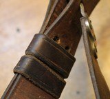 Original U.S. WWII M1907 Pattern Boyt 1944 Leather Sling with Brass Hardware for M1 Garand - 25 of 25