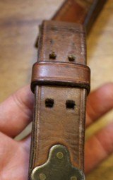 Original U.S. WWII M1907 Pattern Boyt 1942 0r 43 Leather Sling with Brass Hardware for M1 Garand - 21 of 25