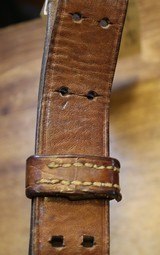 Original U.S. WWII M1907 Pattern Boyt 1942 0r 43 Leather Sling with Brass Hardware for M1 Garand - 17 of 25