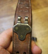 Original U.S. WWII M1907 Pattern Boyt 1942 0r 43 Leather Sling with Brass Hardware for M1 Garand - 14 of 25