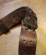 Original U.S. WWII M1907 Pattern Boyt 1942 Leather Sling with Brass Hardware for M1 Garand - 13 of 25