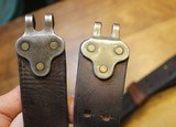 Original U.S. WWII M1907 Pattern Boyt 1942 Leather Sling with Steel Hardware for M1 Garand - 9 of 25