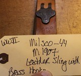 Original U.S. WWII M1907 Pattern Milsco 1944 Leather Sling with Brass Hardware for M1 Garand - 25 of 25