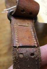 Original U.S. WWII M1907 Pattern Milsco 1943 Leather Sling with Brass Hardware for M1 Garand - 24 of 25