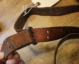 Original U.S. WWII M1907 Pattern Milsco 1943 Leather Sling with Brass Hardware for M1 Garand - 16 of 25