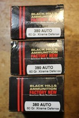 Black Hills Honey Badger 380 ACP Auto Ammo 60 Grain Lehigh Xtreme Defense Lead-Free 20 Round Box - 3 of 6