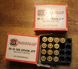 Guncrafter Industries .50GI 300gr Jacketed Flat Point (20 Count Box)and 15 round Box. 35 Rounds - 1 of 4