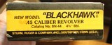 Ruger "New Model" Blackhawk .45 Caliber Revolver with 45 ACP Cylinder 4 5/8" Barrel - 1 of 25