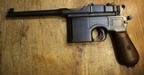 Mauser C96 BroomHandle Pistol Pre-War Commercial w Shoulder Stock and Leather Holster marked 1918 - 3 of 25