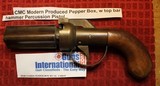 CMC Modern Produced Pepper Box w Top Bar Rotating 4 Barrel Percussion Pistol - 1 of 25