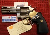 Colt Python 4" Barrel E-Nickel 6 Shot 357 Magnum Revolver with NO box - 1 of 25