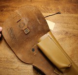 FRENCH ARMY leather MAB pistol holster Indochina Algeria - 3 of 19