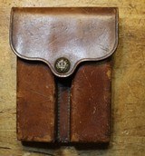 Pre WWI US Army Colt 1911 Magazine Leather Pouch-Rock Island 1913-Eagle Snap - 1 of 16