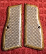 Original Factory Browning Hi Power BHP Walnut Grips for 9mm with Red Inside 73C year - 1 of 8