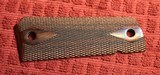 Factory Colt NO LOGO Laminate 1911 Grips off of a modern Colt Full Size 1911.  - 3 of 4