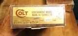 Factory Colt 1911 Box for a 1911 Mark IV Series 70 9mm.  Empty Box NO GUN. - 2 of 6