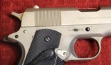 Colt 1911 E Nickel Series 70 45 ACP Matching Mag Factory Colt Pachmayr Signature Grips - 7 of 20