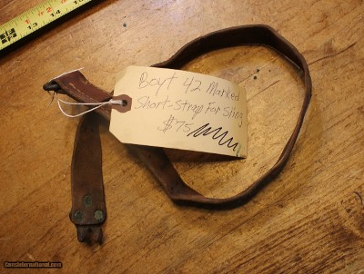 Original U.S. WWII M1907 Pattern Boyt 42 Leather Short Sling Section with Brass Hardware for M1 Garand