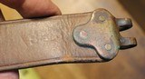 Original U.S. WWII M1907 Pattern Boyt 42 Leather Short Sling Section with Brass Hardware for M1 Garand - 17 of 19