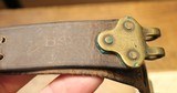 Original U.S. WWII M1907 Pattern Boyt 42 Leather Short Sling Section with Brass Hardware for M1 Garand - 12 of 13