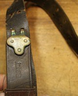 WW2 USGI Original U.S. WWII M1907 Leather Sling marked Boyt 42 with a Bent Hook - 14 of 25