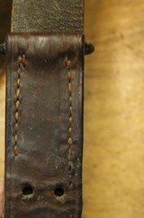WW2 USGI Original U.S. WWII M1907 Leather Sling marked Boyt 42 with a Bent Hook - 16 of 25