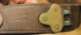 WW2 USGI Original U.S. WWII M1907 Leather Sling marked Boyt 42 with a Bent Hook - 24 of 25