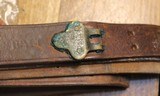WW2 USGI Original U.S. WWII M1907 Leather Sling marked Boyt 42 With Brass Hooks - 20 of 22