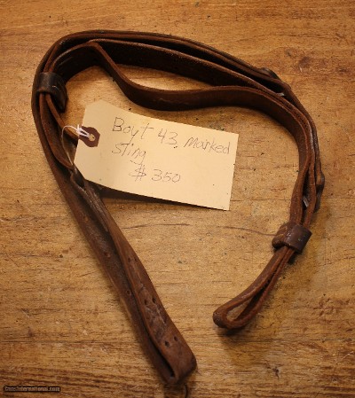 WW2 USGI Original U.S. WWII M1907 Leather Sling marked Boyt 43    Barely Visible.   
