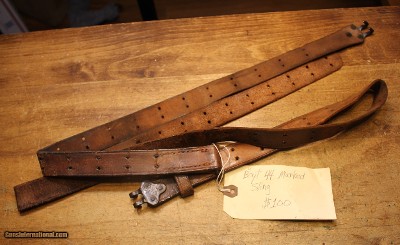 WW2 USGI Original U.S. WWII M1907 Leather Sling marked Boyt 44    